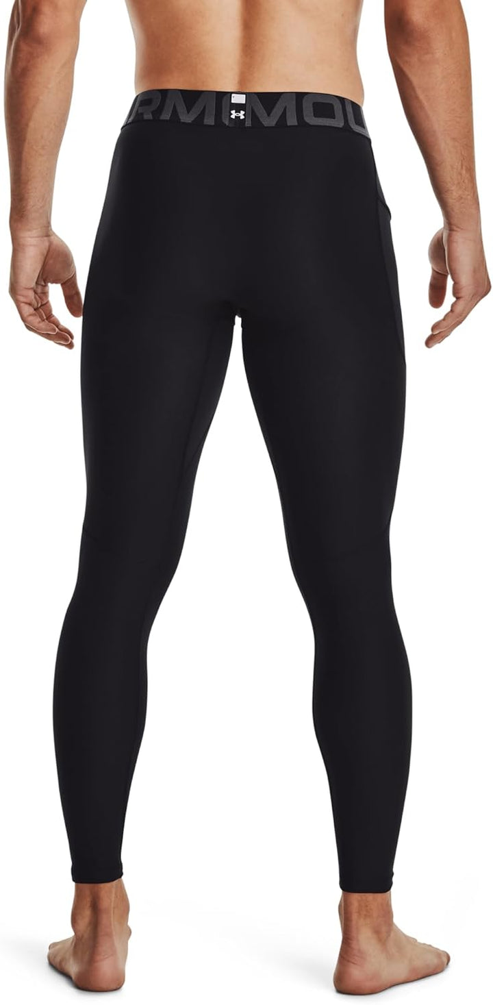 Under Armour Herren Tights HeatGear Compression Black / / White (001) XS Einfarbig, Black / / White