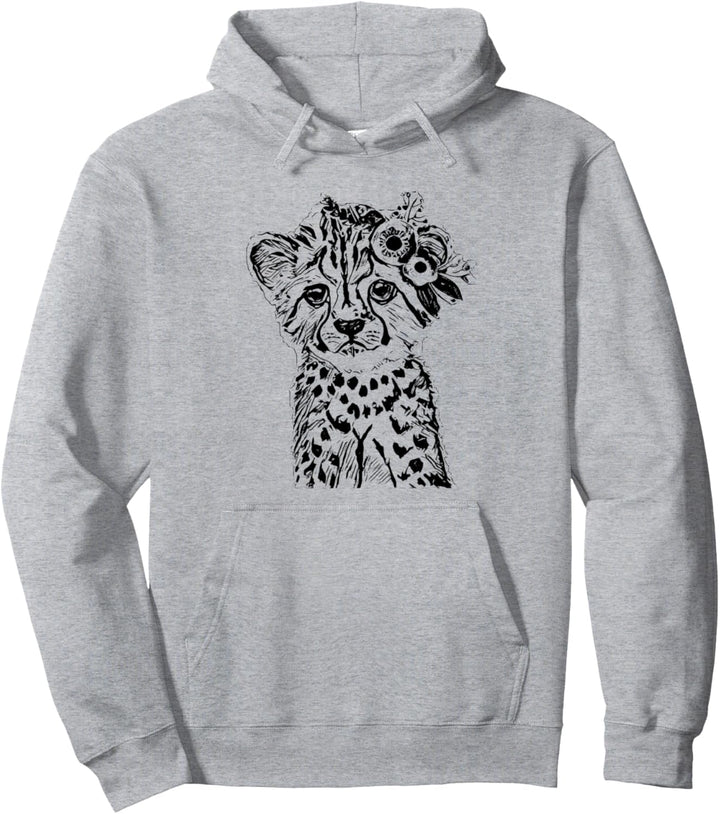 Geparden Baby Motiv Raubkatze Katzen Gepard Jungtiere Pullover Hoodie
