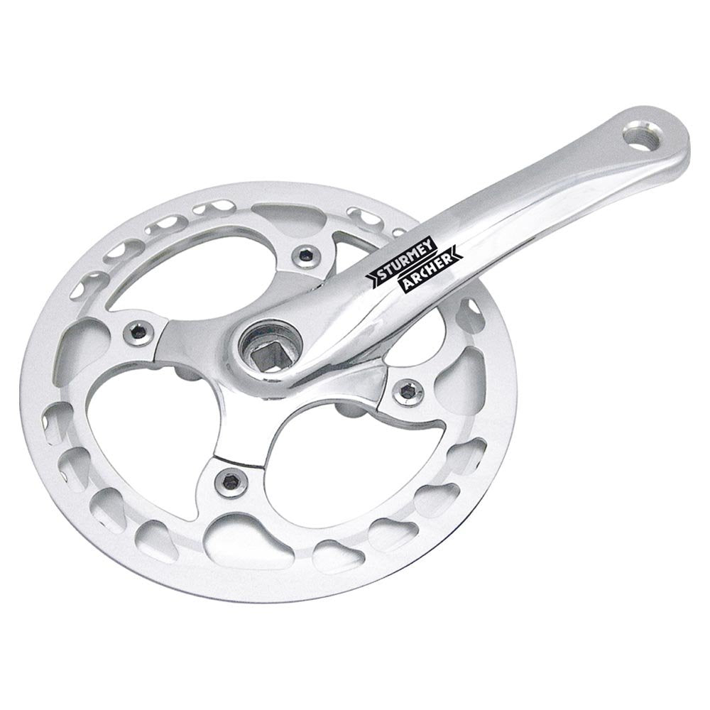 Sturmey Archer RBR700 Kurbelgarnitur, 1-Fach, silberfarben
