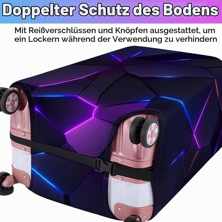 FANSU Elastisch Kofferhülle Kofferschutzhülle, 3D Weltraumdruckl Kofferüberzug Schutzhülle mit Reiss