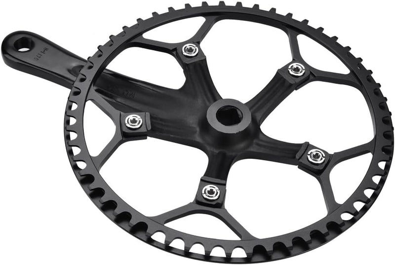 Tbest Fahrrad kurbelgarnitur Singlespeed Crankset 53T Mountainbike Fixed Gear Tretkurbel Aluminiumle