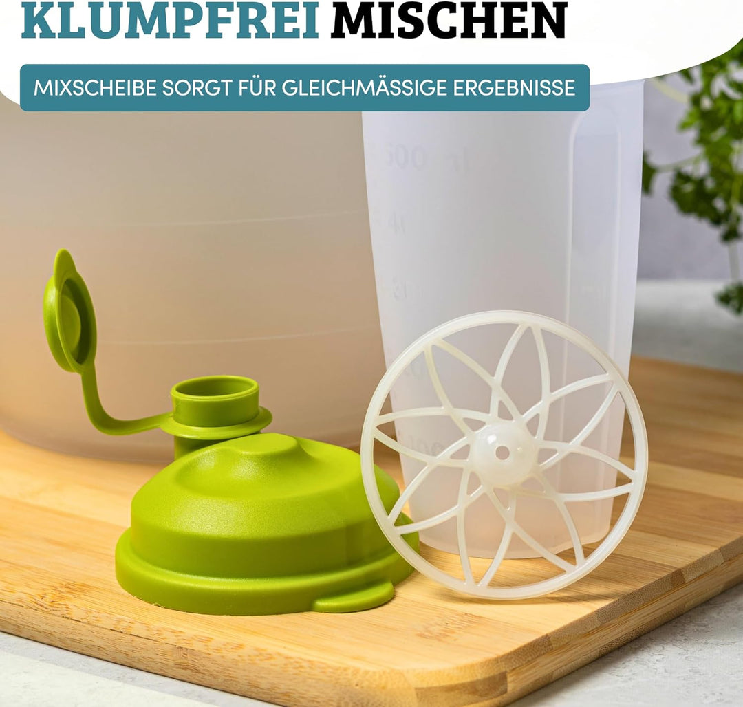 Westmark Salat-Set, 3tlg., Salatbutler, Salatbesteck und Dressingshaker, Kunststoff, Transparent/Grü