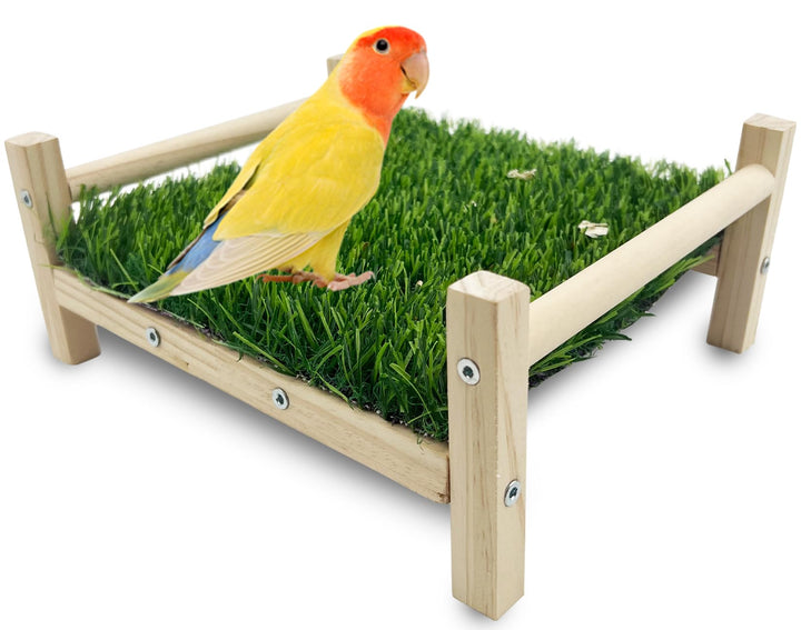 FlidRunest Vogelfutterbett, Papageien-Hängematten-Bett, Papageien-Gras-Sitzstange, Vogelsitzstange,