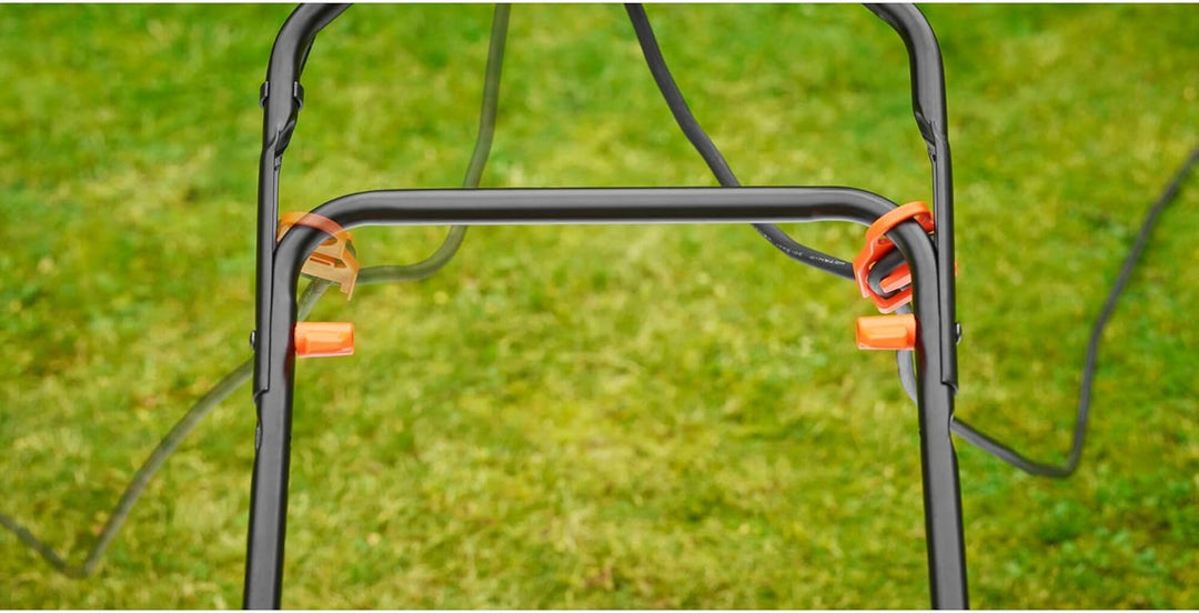 Black+Decker Elektro-Rasenmäher mit EasySteer Lenkgriff (1.600W, 38cm Schnittbreite, 6-fach Höhenver