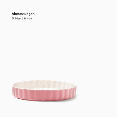 KIVY Quiche & Tarteform [28 cm] - Antihaftbeschichtete Quicheform aus Keramik - Obstkuchenform - Tar