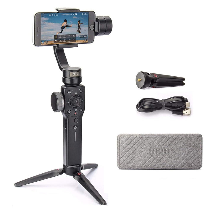 Zhiyun Smooth 4 – 3-Achsen-Handheld-Gimbal-Stabilisator mit Focus Pull und Zoom-Fähigkeit für Smartp