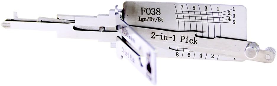 TPM Go FO38 2-in-1-Plektrum, Autoschlüsselleser, Lock-Pick-Decoder für Auto
