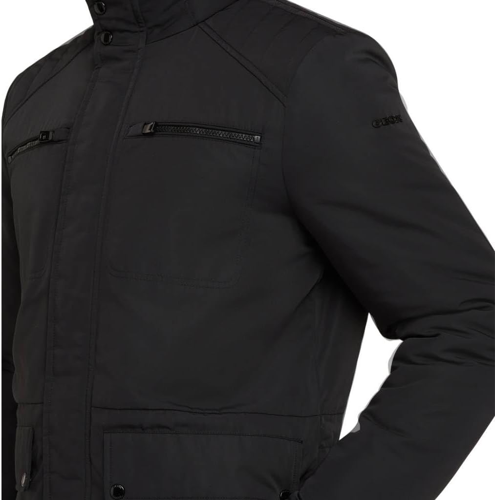 Geox Herren M Renny Jacket 46 Schwarz, 46 Schwarz