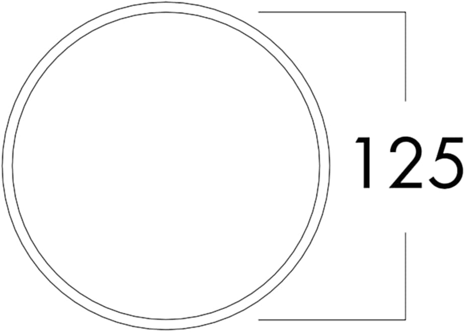 Naber Flow Star 125 Mauerkasten, weiss/Edelstahl