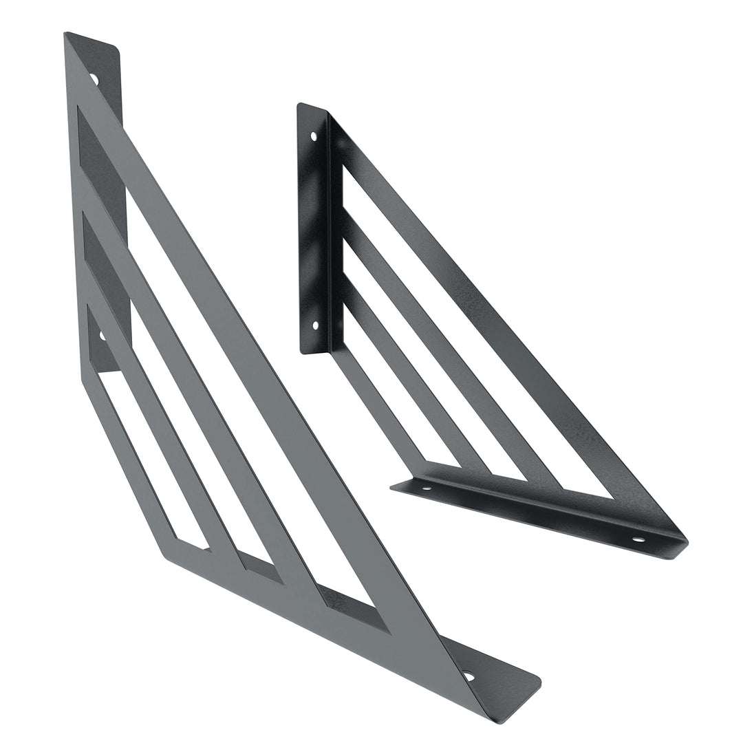 2 x sossai® Design Regalträger Truss | Regalwinkel | Wandhalterung für Regalbrett | Grösse: 250 x 25
