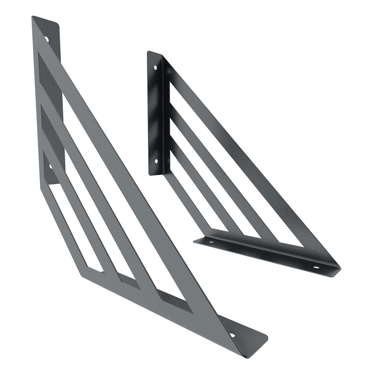 2 x sossai® Design Regalträger Truss | Regalwinkel | Wandhalterung für Regalbrett | Grösse: 250 x 25