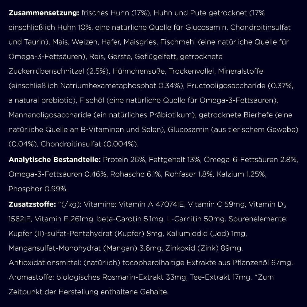 Eukanuba Hundefutter mit frischem Huhn für grosse Rassen, Premium Trockenfutter für Senior Hunde, 15
