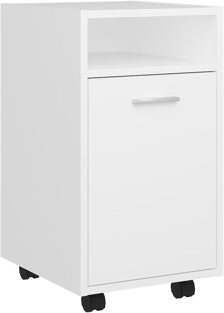 Gecheer Beistellschrank mit Rollen Rollcontainer Rollschrank Büroschrank Standschrank mit 2 Fächern