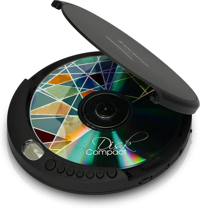 Lenco CD-Player CD-200 Discman mit LCD-Display, Batterie- und Netzfunktion, Inklusive Stereo-Kopfhör