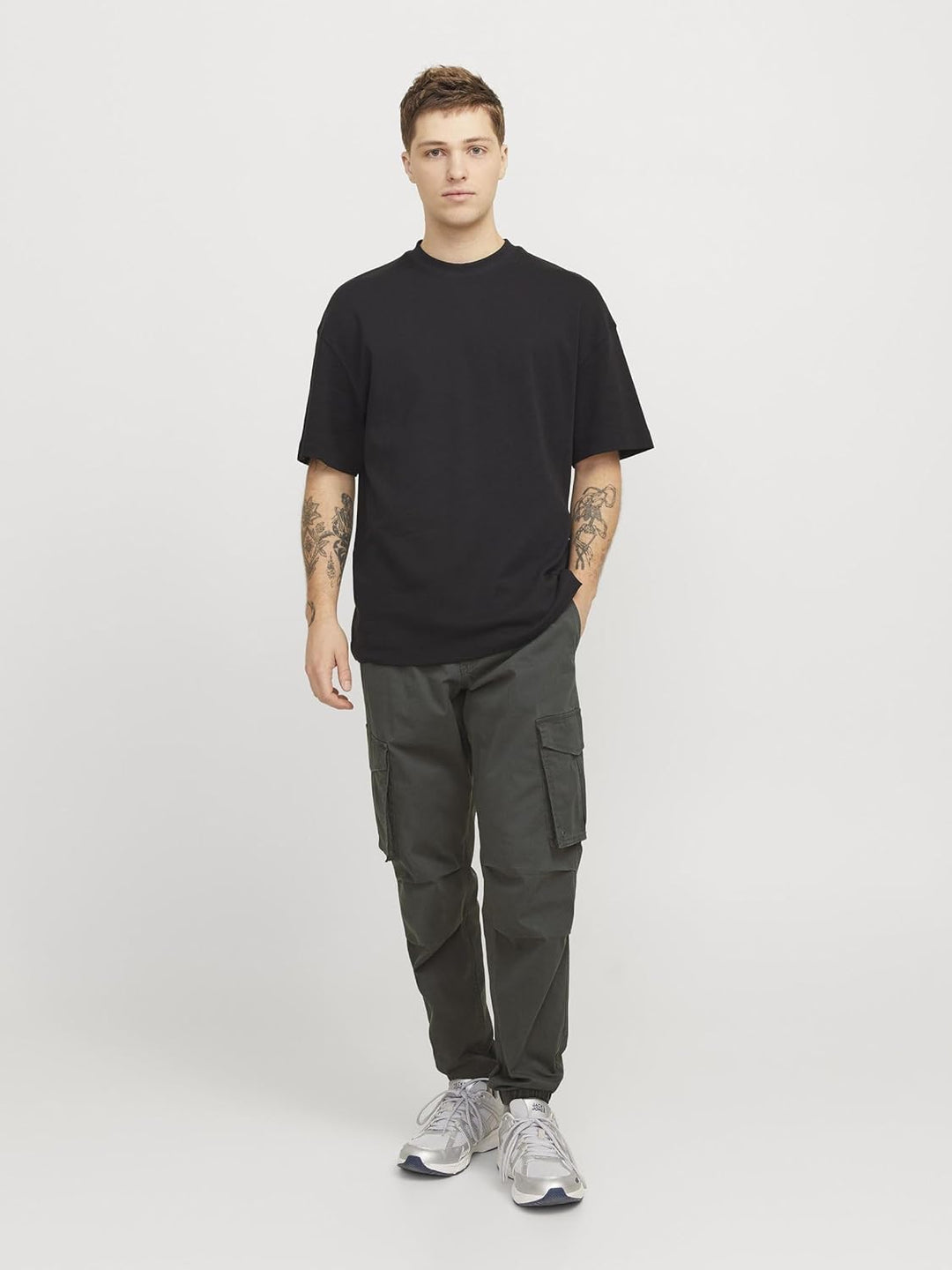 JACK & JONES Male Cargo-Hose Relaxed Fit Cargo-Hose XS Black Sand, XS Black Sand