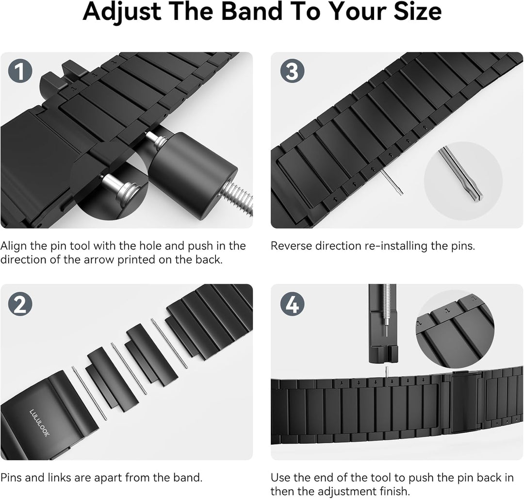 LULULOOK Magnetisch Armband Kompatibel mit Apple Watch Armband 42mm 41mm 40mm 38mm, Prämie 316L Edel