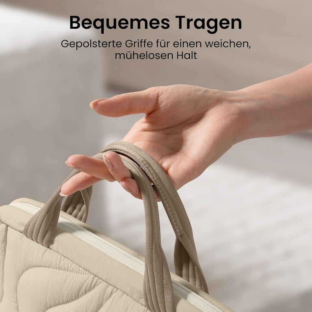 tomtoc Laptoptasche 16 Zoll, Puffy Laptop Tasche für Damen, Leichte Laptoptasche für 16 Zoll MacBook
