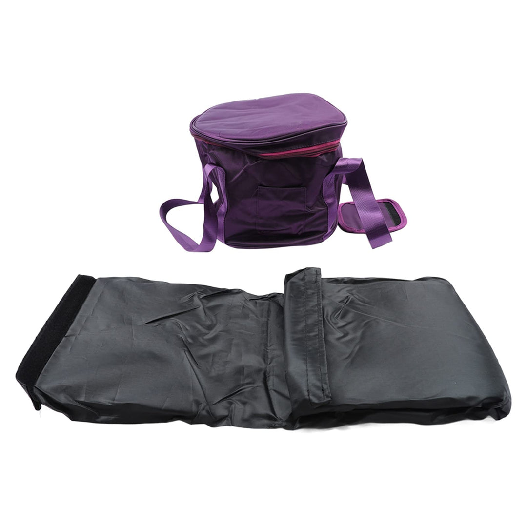 SEAFRONT Lila Kristall-Klangschalen-Etui, Verdicktes Design, Musikschalen-Tasche mit Doppelreissvers