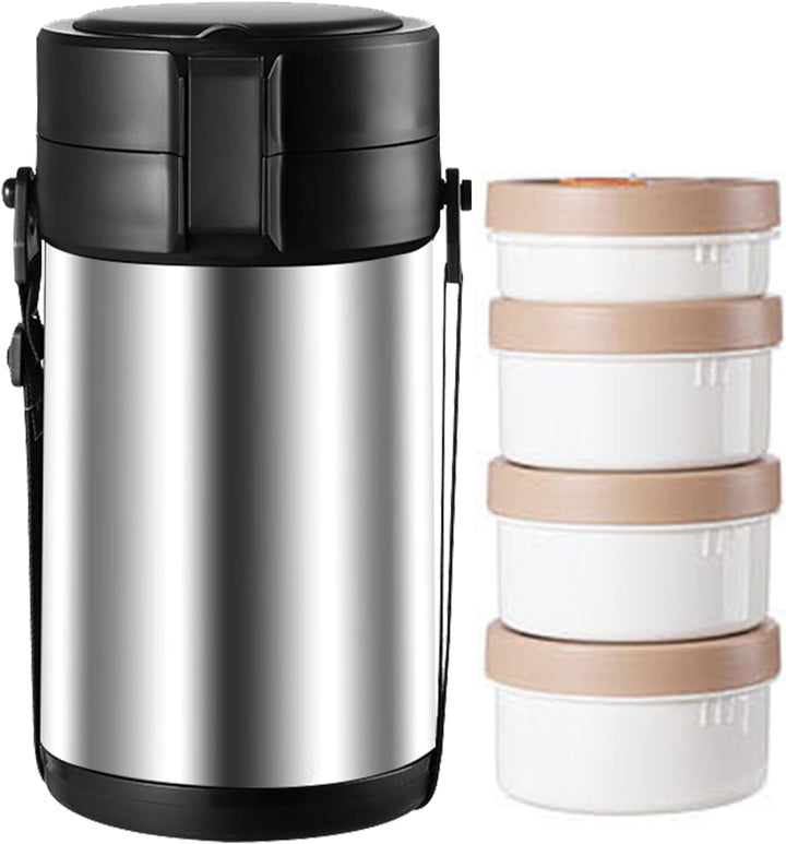 ThermobehäLter für Essen 12H und Leckdosen 3L WarmhaltebehäLter Thermobecher Essen Anti Scald Edelst