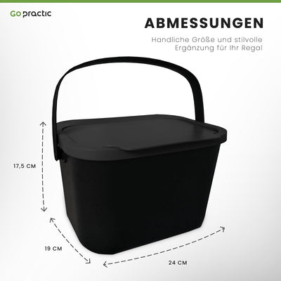 Go Practic Biomülleimer Küche Geruchsdicht Luftdichter Mülleimer Klein mit Deckel Mülltrennsystem fü