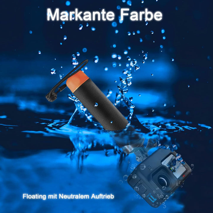 FitStill wasserdichter Einbeinstativ, schwimmender Handgriff + Sicherheits-Handschlaufe mit Stahlker