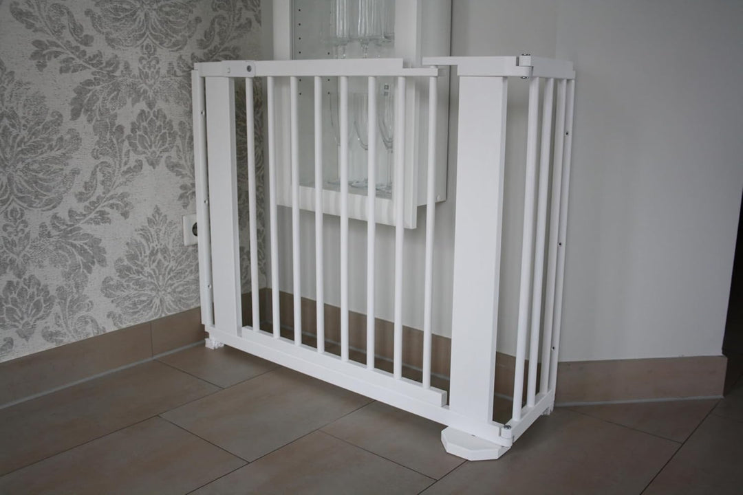 Absperrgitter Türschutzgitter Treppenschutzgitter 119 bis 368 cm massiv Weiss (119cm) 119 cm (1er Pa