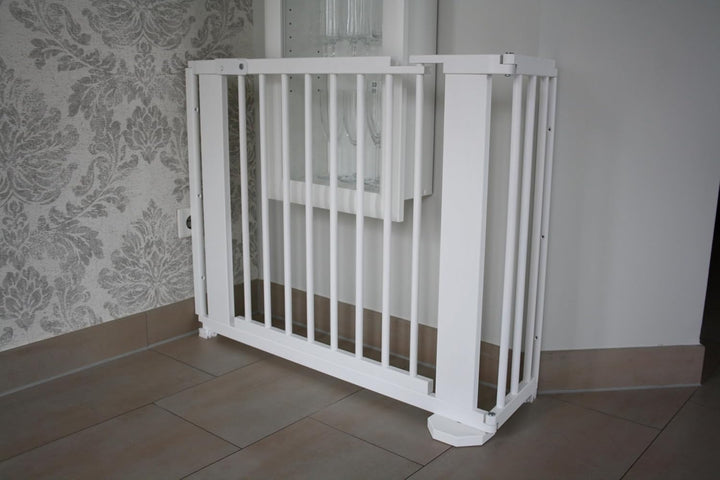 Absperrgitter Türschutzgitter Treppenschutzgitter 119 bis 368 cm massiv Weiss (119cm) 119 cm (1er Pa