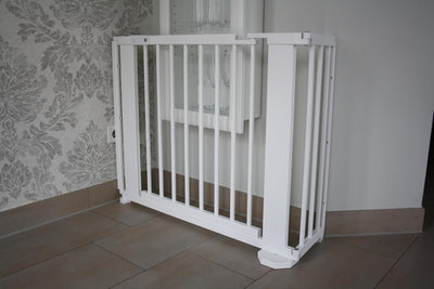 Absperrgitter Türschutzgitter Treppenschutzgitter 119 bis 368 cm massiv Weiss (119cm) 119 cm (1er Pa