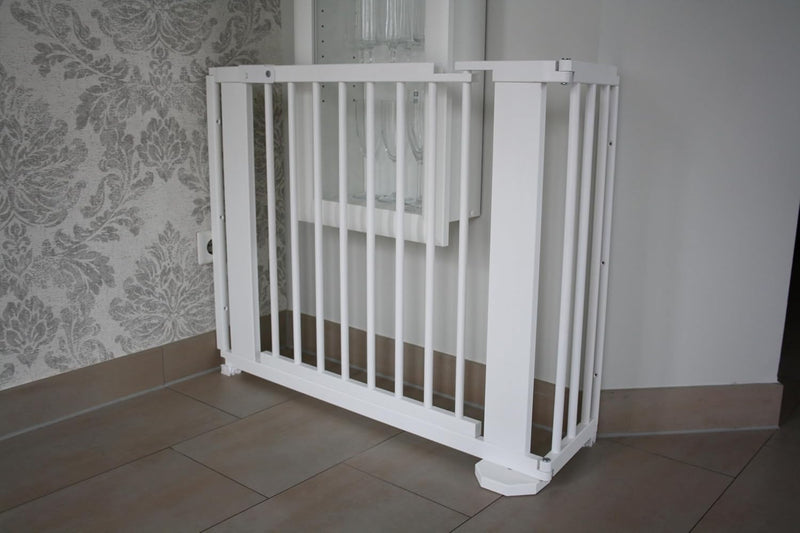 Absperrgitter Türschutzgitter Treppenschutzgitter 119 bis 368 cm massiv Weiss (119cm) 119 cm (1er Pa