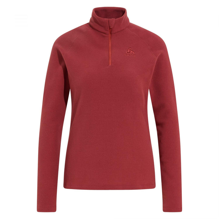 Odlo Damen Langarm Shirt mit Reissverschluss RIGI XS Spiced Apple, XS Spiced Apple