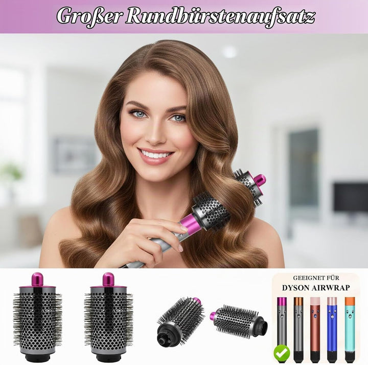 Volumenbürste Aufsatz kompatibel mit Dyson Airwrap Styler HS01 HS05 HS08, Rundbürste Zubehör für ext