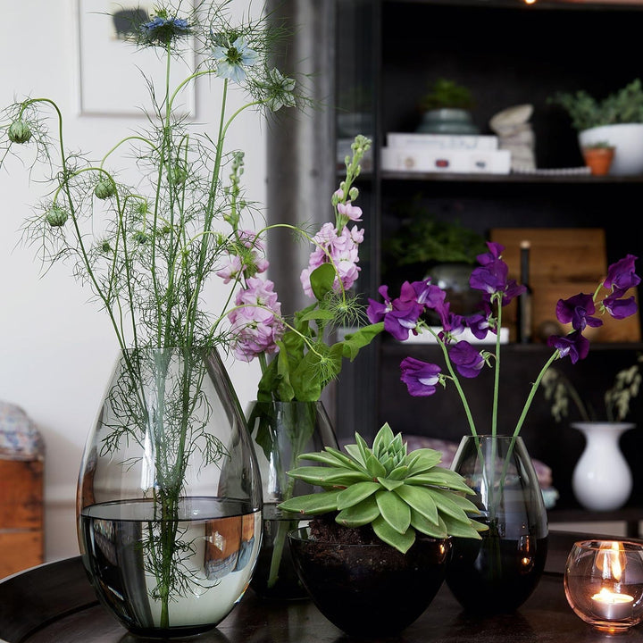 Holmegaard Vase H20.5 cm Cocoon Originaldesign aus mundgeblasenem Glas, klar 20,5 cm Klar, 20,5 cm K