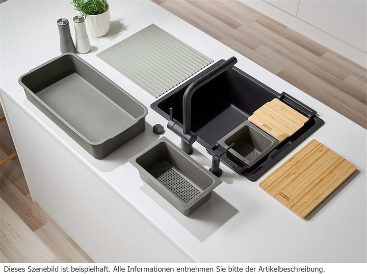 Franke AIUS300 Universal-Zubehörsystem für die Küchenspüle Large Grau, Large Grau