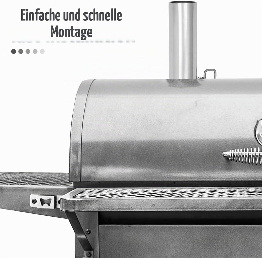 UPKOCH Kaminrohr aus Edelstahl mit Einstellbarer Klappe – hitzebeständiges Abgasrohr, effizientes Ab