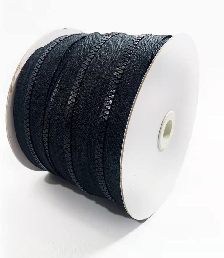 JYC CREATIVE 25 Meter/Rolle mit durchgehendem Reissverschluss + 10 Schieberegler aus Metall 5#, Reis