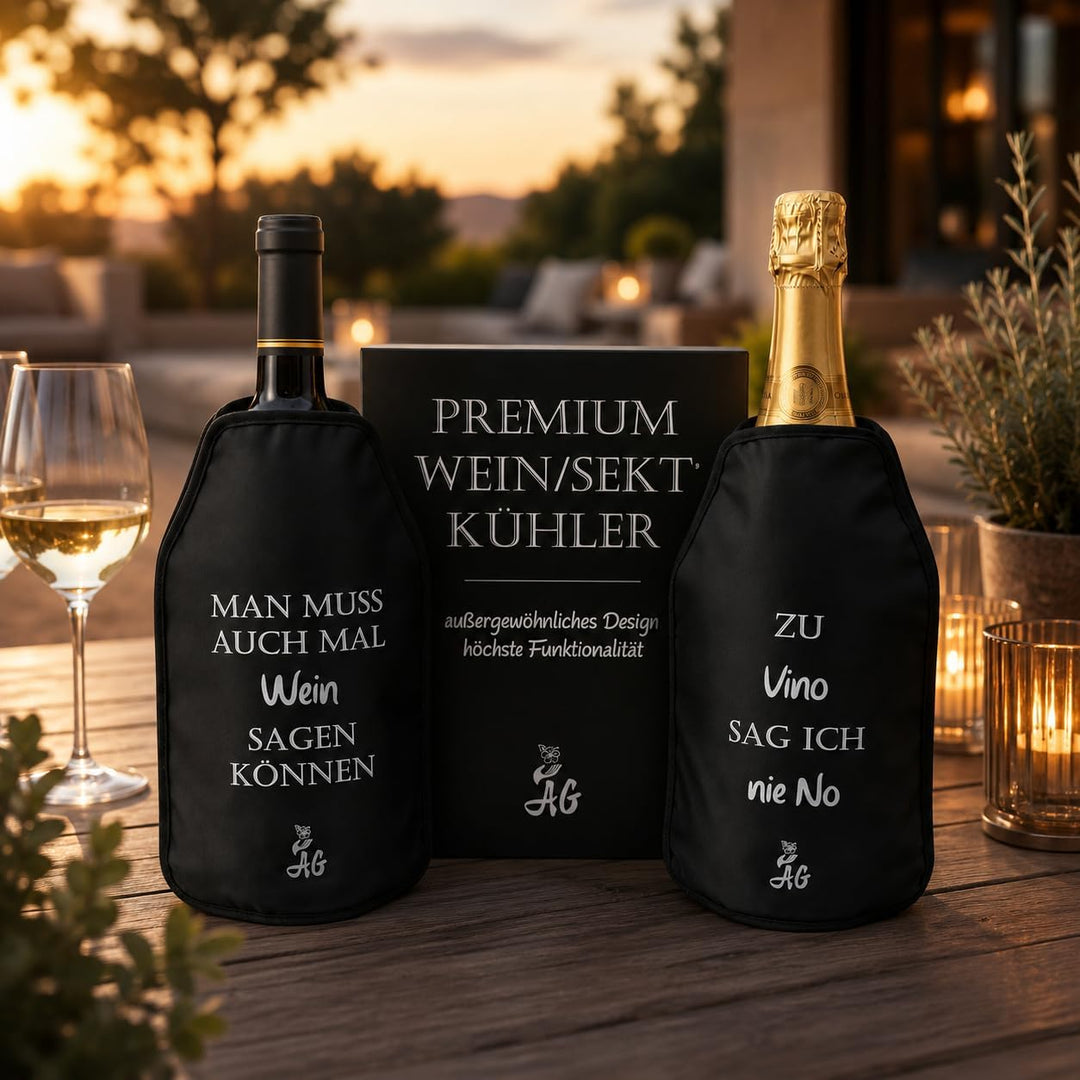 AG Kühlmanschette, Set aus 2 Kühlern, Weinkühler, Flaschenkühler, Sektkühler, Edel und hochwertig mi