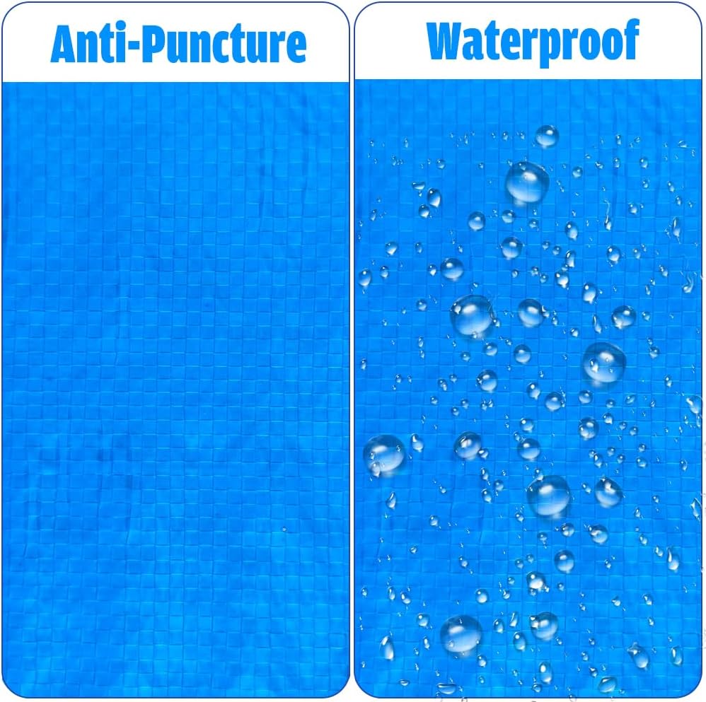 Junhui Poolunterlage Rechteckig Pool, Pool Grundtuch, Pool Schwimmbecken Matte Bodenmatte, Wasserdic