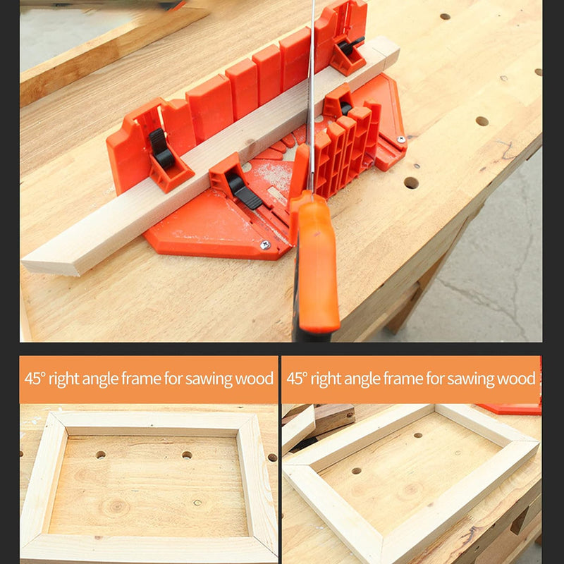 YUMILI Backsaw mit Gehrungslade für DIY Handwork Craft Portable Handsaw Set Gehrungssäge