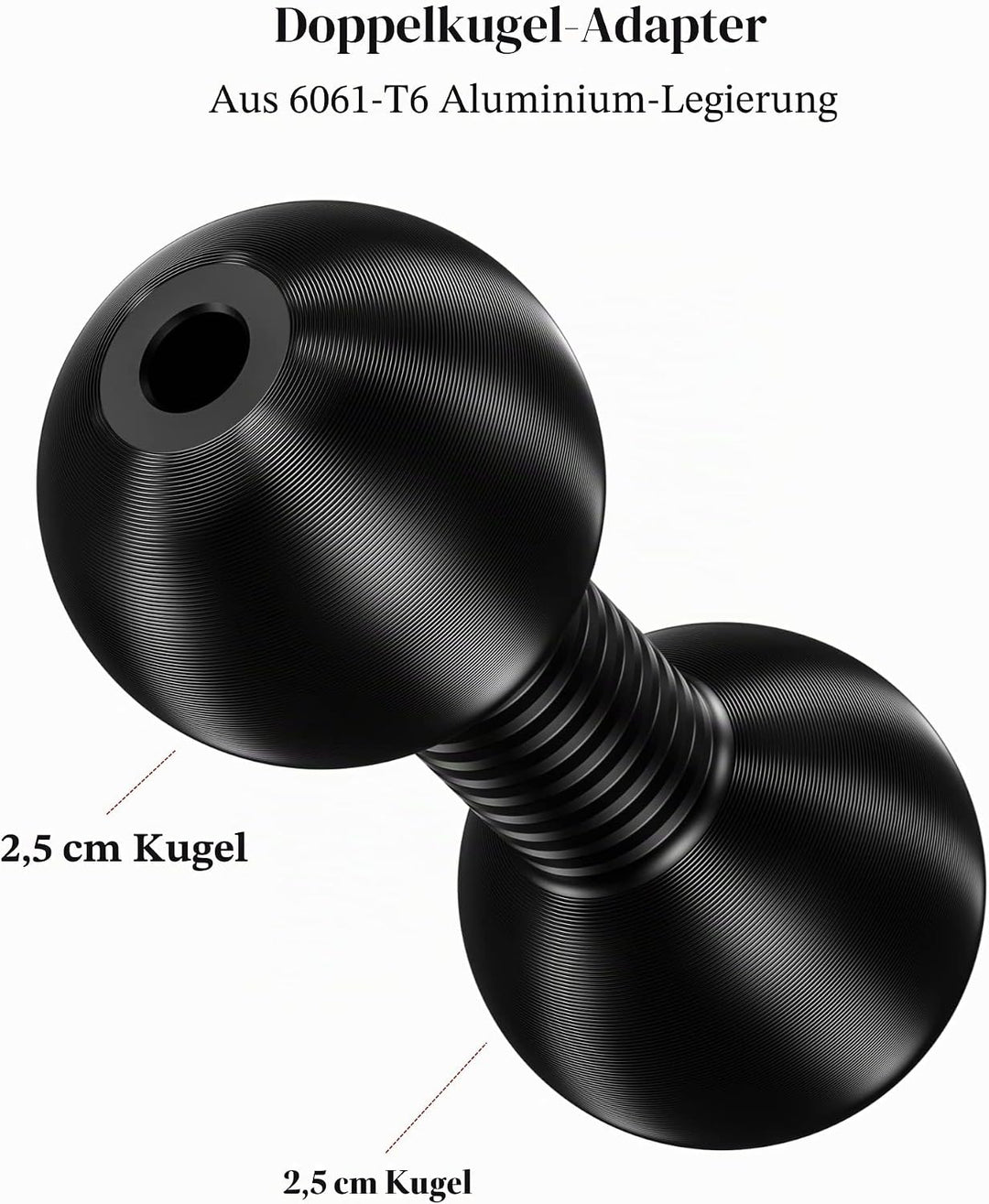 BRCOVAN 2St, Aluminiumlegierung 1 Zoll Kugeladapter Kompatibel mit RAM Mounts B Grösse 1 Zoll Kugel
