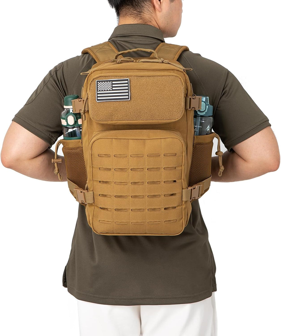 QT&amp;QY Taktischer MilitäR Rucksack Herren Gross 25l/35l/45L Bundeswehr Rucksack 3 Tage Molle Armee Ru