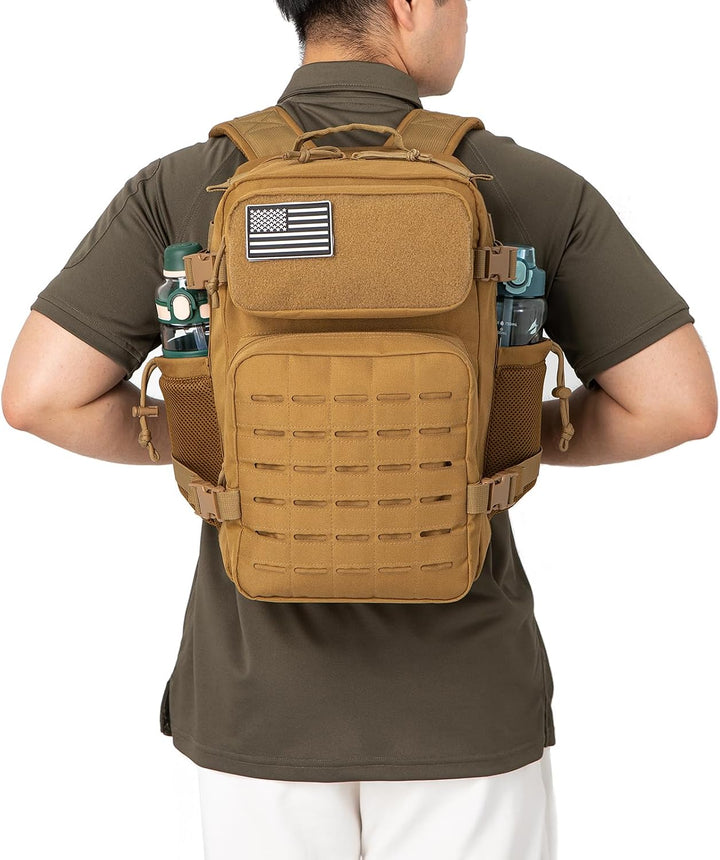 QT&amp;QY Taktischer MilitäR Rucksack Herren Gross 25l/35l/45L Bundeswehr Rucksack 3 Tage Molle Armee Ru