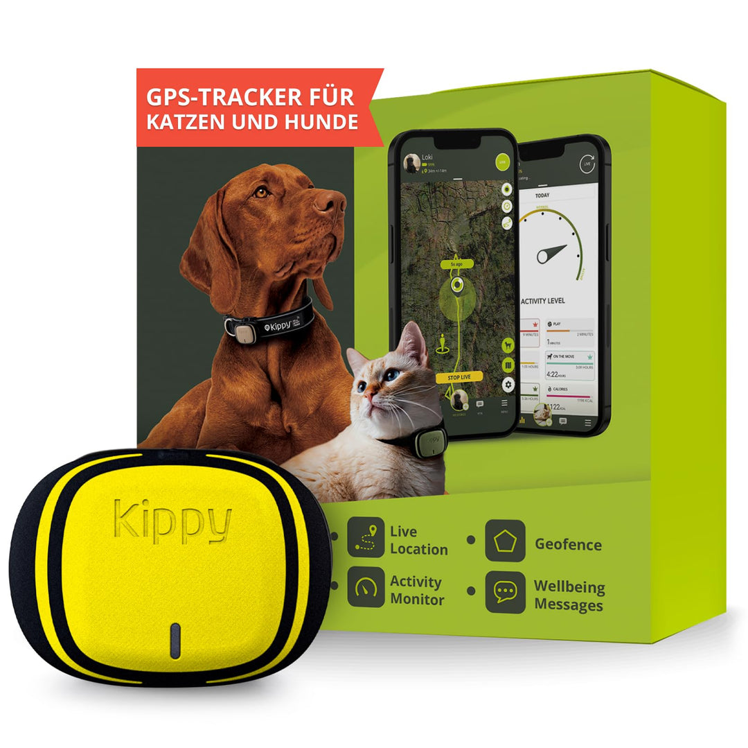 Kippy – GPS Tracker Halsband Evo für Hunde und Katzen – Gesundheits- und Aktivitäts-Tracker – GPS Tr