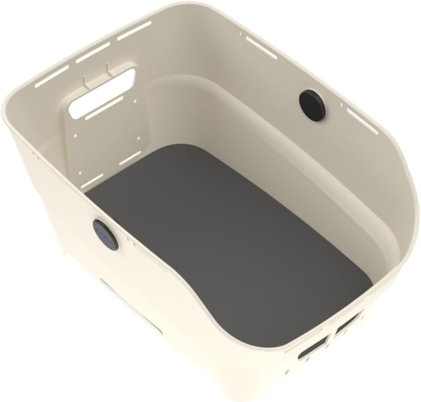 Basil Cento Neo WSL Fahrradkorb Hinten – 21L – aus Recyceltem Kunststoff – Reflektierend – 46.9x23.7