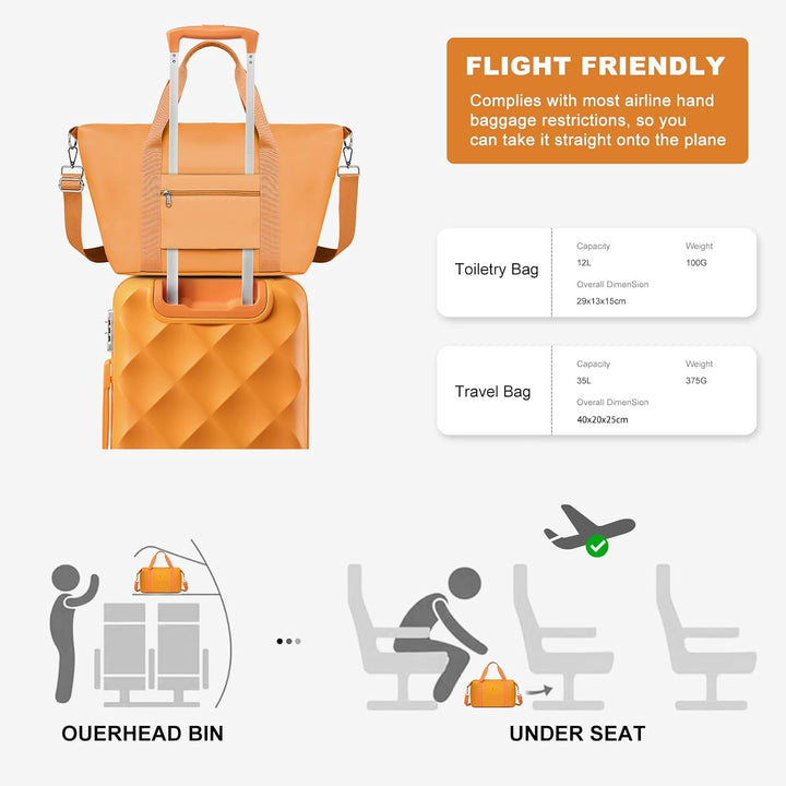 Sea choice Hardschalen Trolley Koffer Set 5tlg. Zwillingsrollen Reisekoffer Enthält 1 Reisetasche un