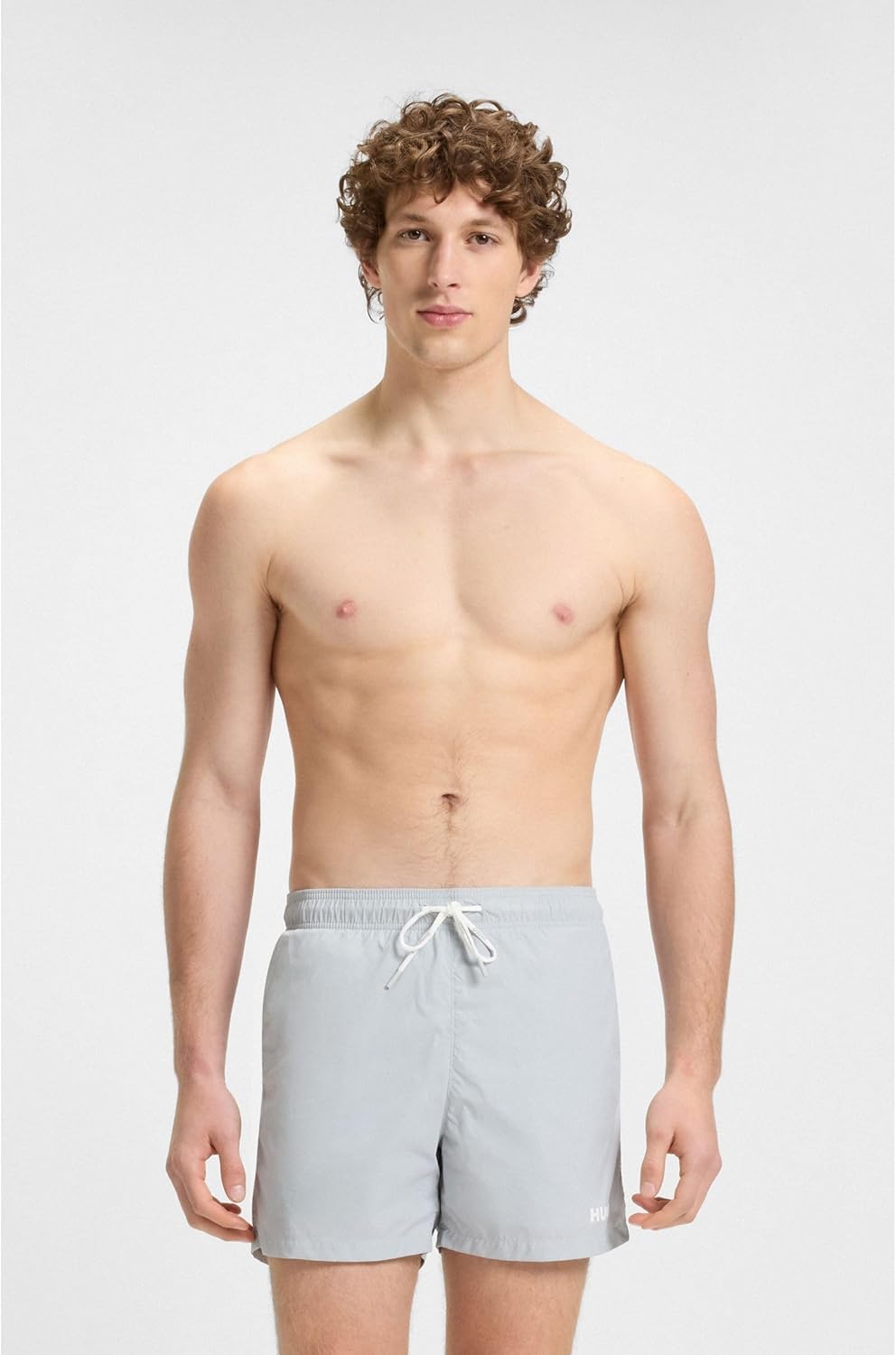 HUGO Herren Haiti Badeshorts aus schnell trocknendem Recycling-Gewebe mit Logo XS 50light/Pastel Gre