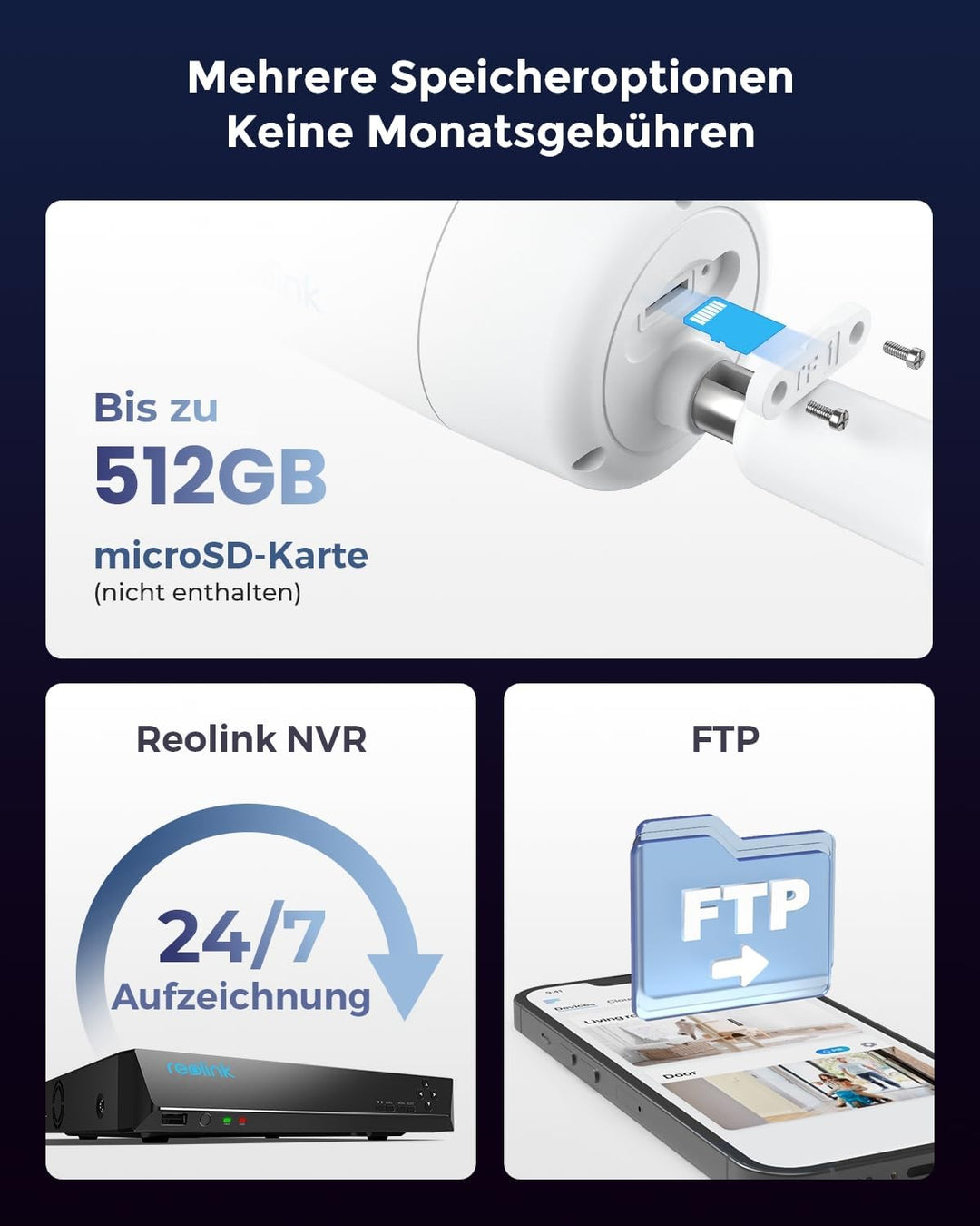 Reolink 4MP 2K PoE Überwachungskamera Aussen mit Echte Vollfarbnachtsicht, Smarte PoE IP Kamera Outd