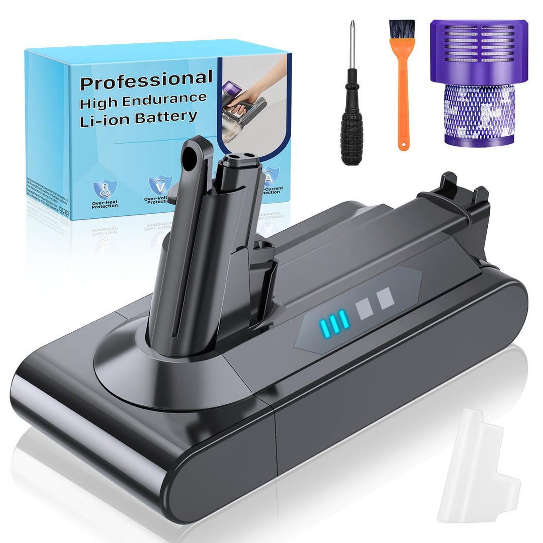 V10 Akku für Dyson V10 Serie, 8000mAh Neues Upgrade Hochkapazitäts Ersatzakku für Dyson v10 Tier/Abs