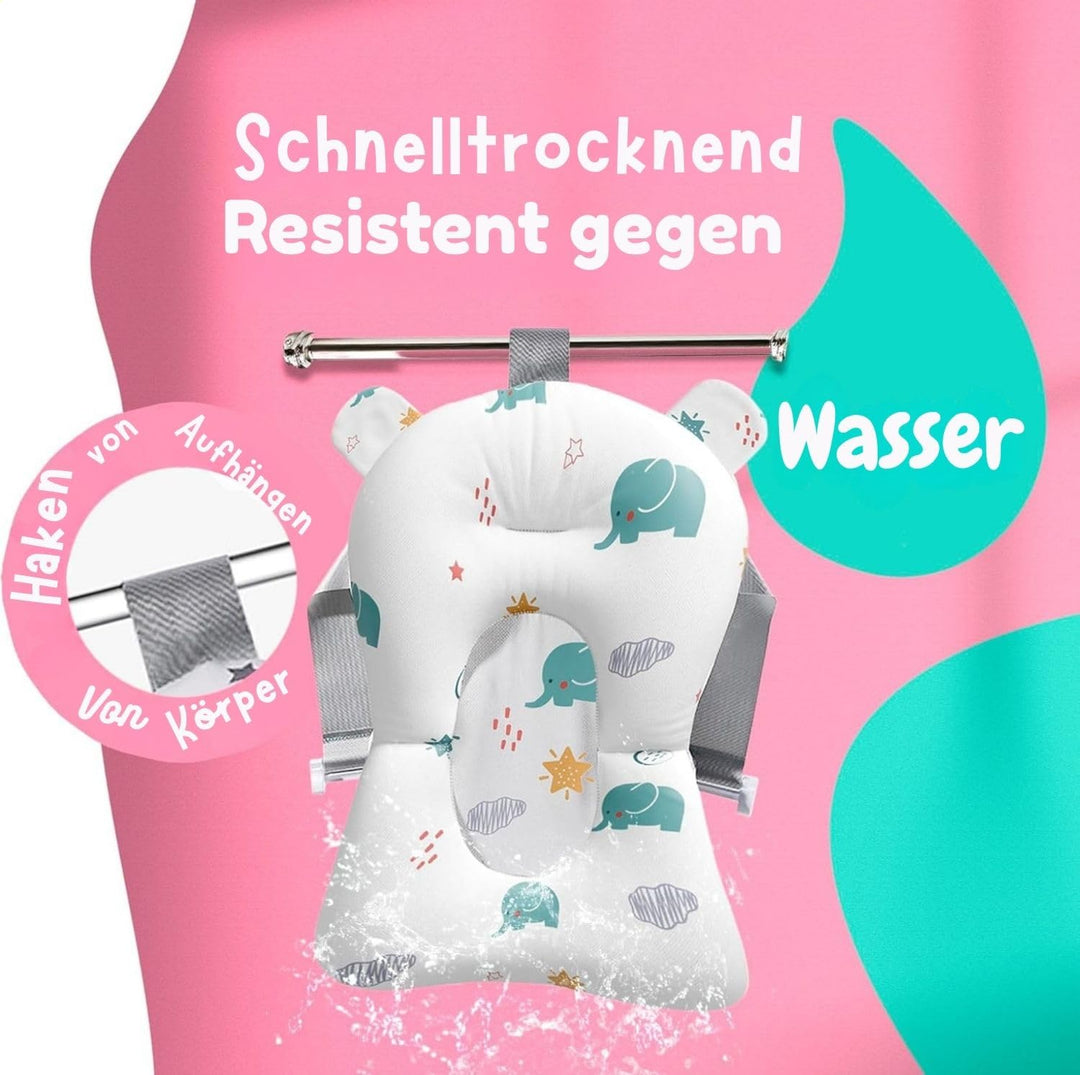 Baby Badewanneneinsatz – Baby Badewannenkissen für Badewanne - Babywanne Einsatz &amp; Badewannensitz ab