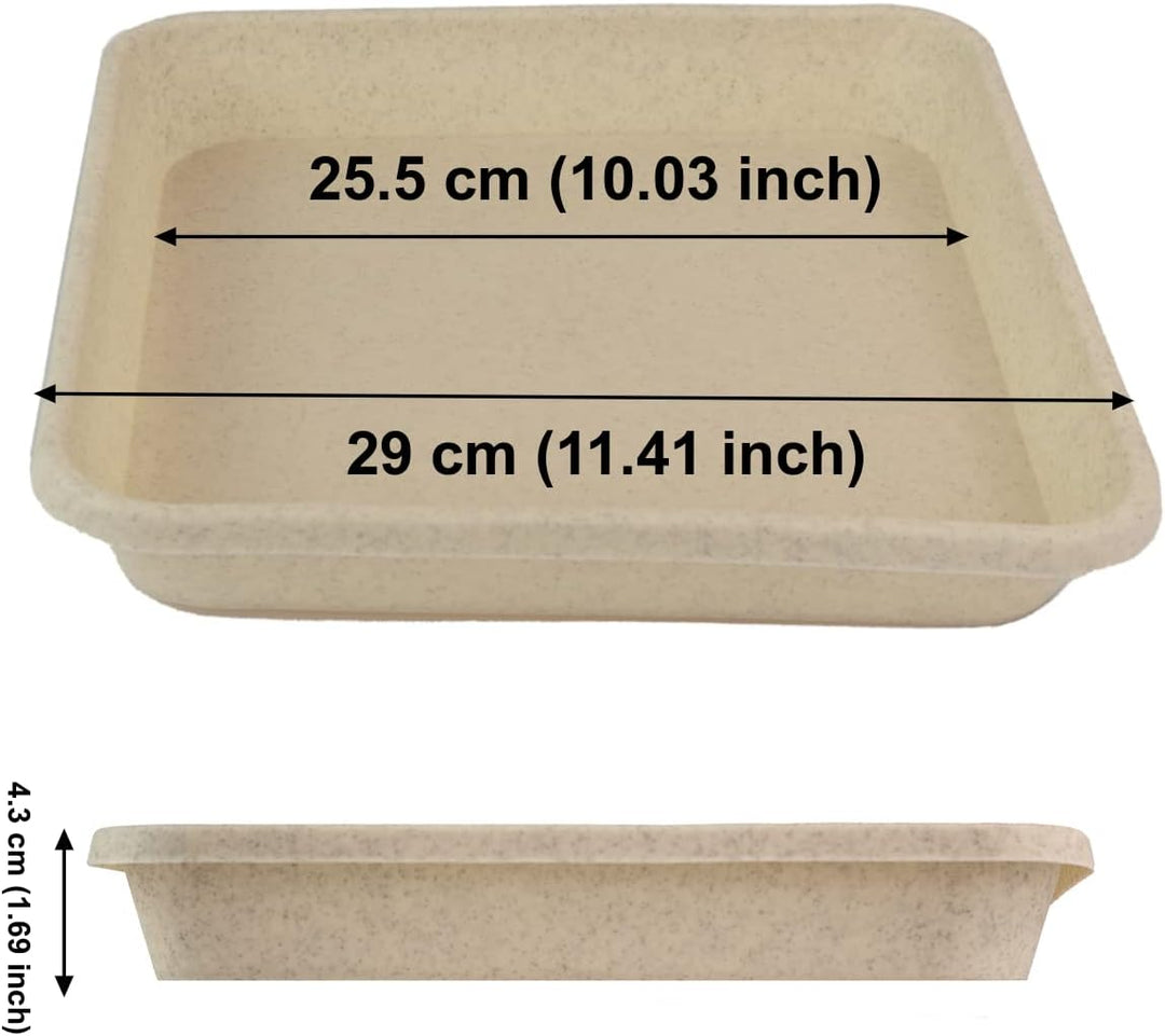 Home Garden Ornaments Untersetzer Blumentopf Eckig Beige 29x29cm Set of 5 – Dauerhaft Blumentopf Unt