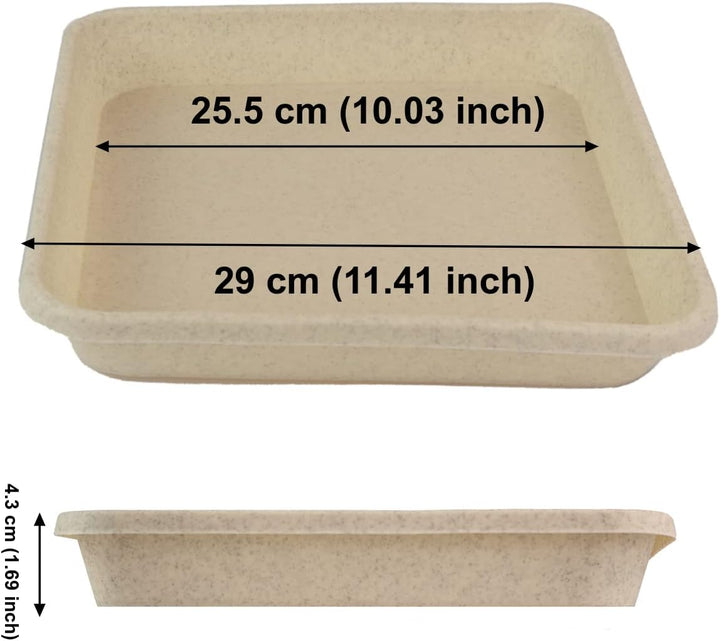 Home Garden Ornaments Untersetzer Blumentopf Eckig Beige 29x29cm Set of 5 – Dauerhaft Blumentopf Unt